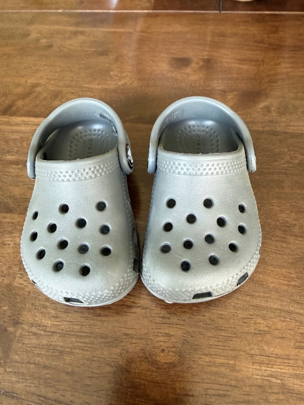 Toddler Grey Crocs- Size 4